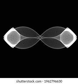 Lines in Circle Form . Spiral Vector Illustration .Technology round. Wave Logo . Design element . Abstract Geometric shape .