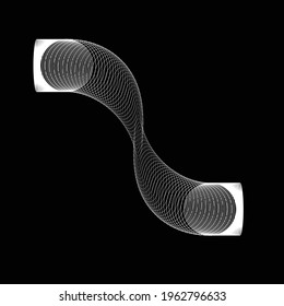 Lines in Circle Form . Spiral Vector Illustration .Technology round. Wave Logo . Design element . Abstract Geometric shape .