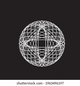 Lines in Circle Form . Spiral Vector Illustration .Technology round. Wave Logo . Design element . Abstract Geometric shape .