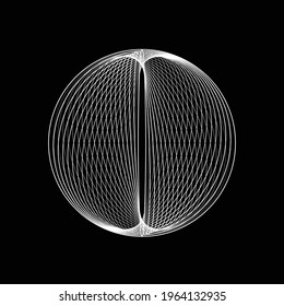 Lines in Circle Form . Spiral Vector Illustration .Technology round. Wave Logo . Design element . Abstract Geometric shape .