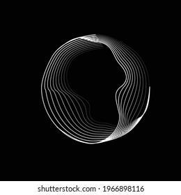 Lines In Circle Form . Spiral Vector Illustration .Technology Round. Wave Logo . Design Element . Abstract Geometric Shape .