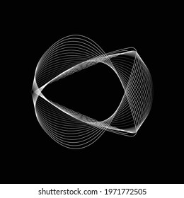 Lines in Circle Form . Spiral Vector Illustration .Technology round. Wave Logo . Design element . Abstract Geometric shape .