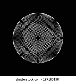 Lines in Circle Form . Spiral Vector Illustration .Technology round. Wave Logo . Design element . Abstract Geometric shape .