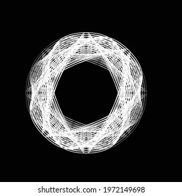 Lines in Circle Form . Spiral Vector Illustration .Technology round. Wave Logo . Design element . Abstract Geometric shape .