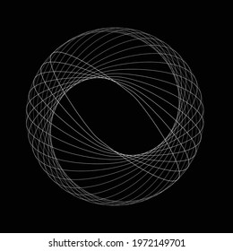 Lines in Circle Form . Spiral Vector Illustration .Technology round. Wave Logo . Design element . Abstract Geometric shape .