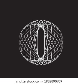 Lines in Circle Form . Spiral Vector Illustration .Technology round. Wave Logo . Design element . Abstract Geometric shape .