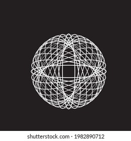 Lines in Circle Form . Spiral Vector Illustration .Technology round. Wave Logo . Design element . Abstract Geometric shape .