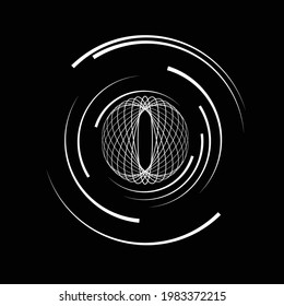 Lines in Circle Form . Spiral Vector Illustration .Technology round. Wave Logo . Design element . Abstract Geometric shape .