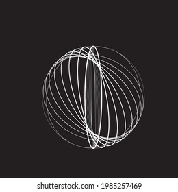 Lines in Circle Form . Spiral Vector Illustration .Technology round. Wave Logo . Design element . Abstract Geometric shape .