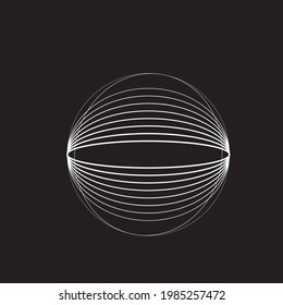 Lines in Circle Form . Spiral Vector Illustration .Technology round. Wave Logo . Design element . Abstract Geometric shape .
