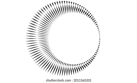 Lines in Circle Form . Spiral Vector Illustration .Technology round. Wave Logo . Design element . Abstract Geometric shape .