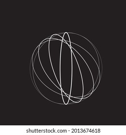 Lines in Circle Form . Spiral Vector Illustration .Technology round. Wave Logo . Design element . Abstract Geometric shape .