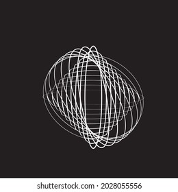 Lines in Circle Form . Spiral Vector Illustration .Technology round. Linear Logo . Design element . Abstract Geometric shape .