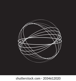 Lines in Circle Form . Spiral Vector Illustration .Technology round. Linear Logo . Design element . Abstract Geometric shape .