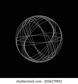 Líneas en forma circular . Ilustración de vectores espirales. Ronda de tecnología. Logotipo de onda . Elemento de diseño. Resumen Forma geométrica .