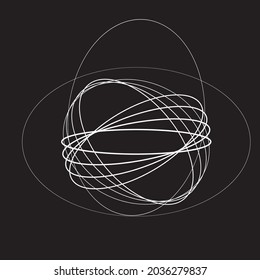 Lines in Circle Form . Spiral Vector Illustration .Technology round. Wave Logo . Design element . Abstract Geometric shape .