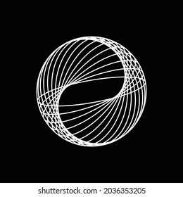 Lines in Circle Form . Spiral Vector Illustration .Technology round. Wave Logo . Design element . Abstract Geometric shape .