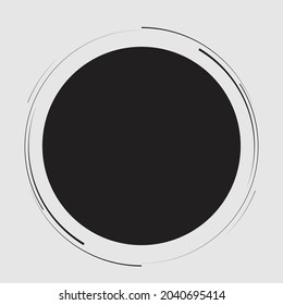 Lines in Circle Form . Spiral Vector Illustration .Technology round Logo . Design element . Abstract Geometric shape . Striped border frame for image