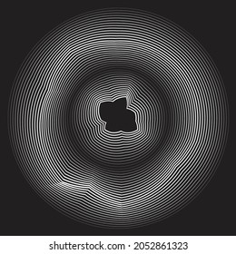Lines in Circle Form . Spiral Vector Illustration .Technology round. Wave Logo . Design element . Fluid circle .Abstract Geometric shape .