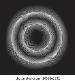 Lines in Circle Form . Spiral Vector Illustration .Technology round. Wave Logo . Design element . Fluid circle .Abstract Geometric shape .
