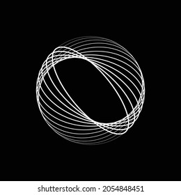 Lines in Circle Form . Spiral Vector Illustration .Technology round. Wave Logo . Design element . Eliptical lines .Abstract Geometric round shape 