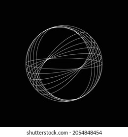 Lines in Circle Form . Spiral Vector Illustration .Technology round. Wave Logo . Design element . Eliptical lines .Abstract Geometric round shape 