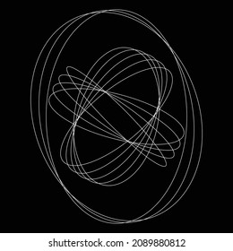 Lines in Circle Form . Spiral Vector Illustration .Technology round. Wave Logo . Design element . Abstract Geometric shape .
