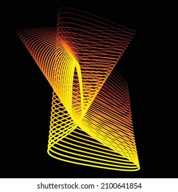 Lines in Circle Form . Spiral Vector Illustration .Technology round. Wave Logo . Design element . Abstract Geometric shape .