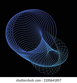 Lines in Circle Form . Spiral Vector Illustration .Technology round. Wave Logo . Design element . Abstract Geometric shape .