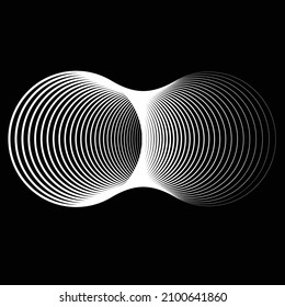 Lines in Circle Form . Spiral Vector Illustration .Technology round. Wave Logo . Design element . Abstract Geometric shape .