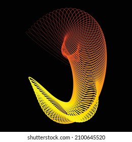 Líneas en forma circular . Ilustración de vectores espirales. Ronda de tecnología. Logotipo de onda . Elemento de diseño. Resumen Forma geométrica .