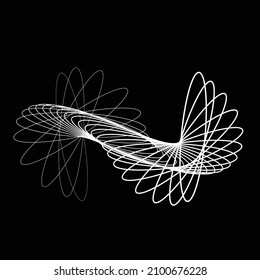 Lines in Circle Form . Spiral Vector Illustration .Technology round. Wave Logo . Design element . Abstract Geometric shape .