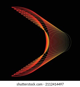 Líneas en forma circular . Ilustración de vectores espirales. Ronda de tecnología. Logotipo de onda . Elemento de diseño. Resumen Forma geométrica .