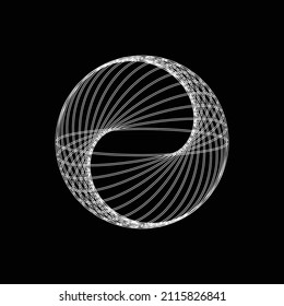 Lines in Circle Form . Spiral Vector Illustration .Technology round. Wave Logo . Design element . Abstract Geometric shape .