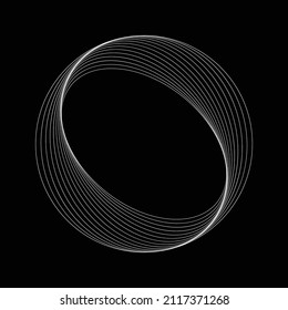 Lines in Circle Form . Spiral Vector Illustration .Technology round. Wave Logo . Design element . Abstract Geometric shape .
