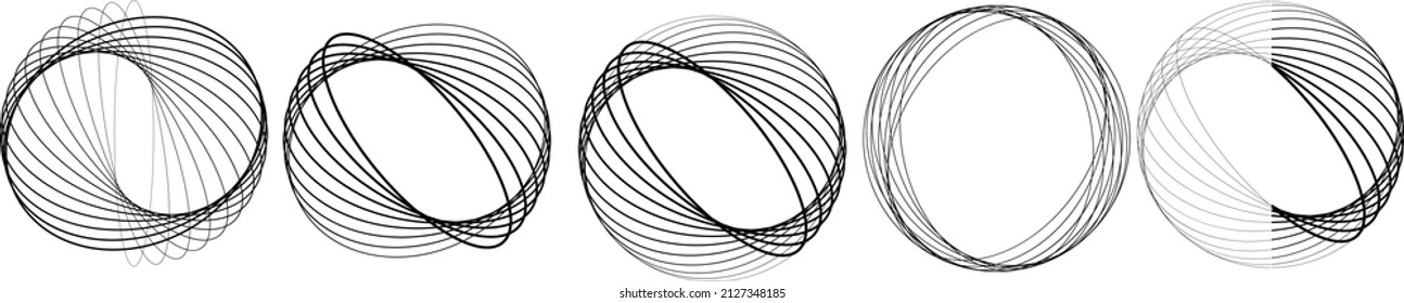 Lines in Circle Form . Spiral Vector Illustration .Technology round. Wave Logo . Design element . Abstract Geometric shape .