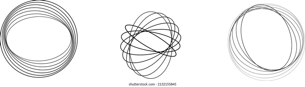 Lines in Circle Form . Spiral Vector Illustration .Technology round. Wave Logo . Design element . Abstract Geometric shape .