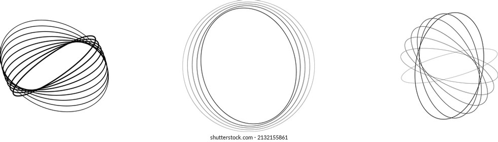 Lines in Circle Form . Spiral Vector Illustration .Technology round. Wave Logo . Design element . Abstract Geometric shape .