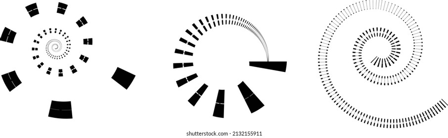 Lines in Circle Form . Spiral Vector Illustration .Technology round. Wave Logo . Design element . Abstract Geometric shape .