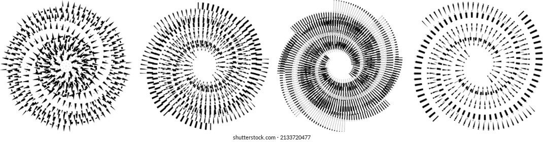 Lines in Circle Form . Spiral Vector Illustration .Technology round. Wave Logo . Design element . Abstract Geometric shape .