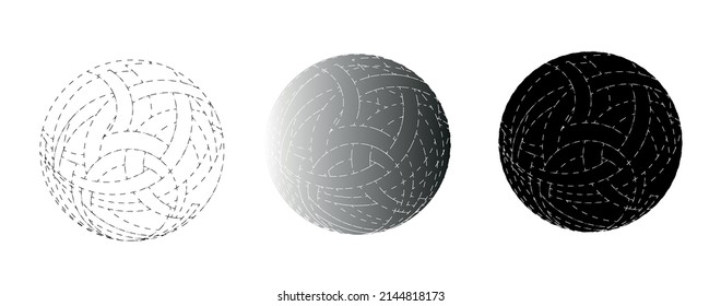Lines in Circle Form . Spiral Vector Illustration .Technology round. Wave Logo . Design element . Abstract Geometric shape .