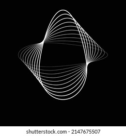 Lines in Circle Form . Spiral Vector Illustration .Technology round. Wave Logo . Design element . Abstract Geometric shape .