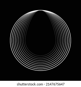 Lines in Circle Form . Spiral Vector Illustration .Technology round. Wave Logo . Design element . Abstract Geometric shape .