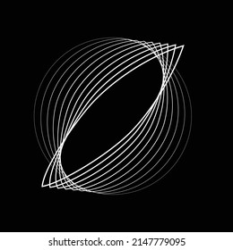 Lines in Circle Form . Spiral Vector Illustration .Technology round. Wave Logo . Design element . Abstract Geometric shape .