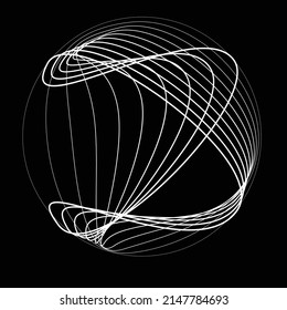 Lines in Circle Form . Spiral Vector Illustration .Technology round. Wave Logo . Design element . Abstract Geometric shape .