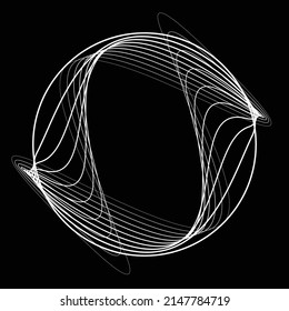 Lines in Circle Form . Spiral Vector Illustration .Technology round. Wave Logo . Design element . Abstract Geometric shape .