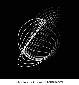 Lines in Circle Form . Spiral Vector Illustration .Technology round. Wave Logo . Design element . Abstract Geometric shape .