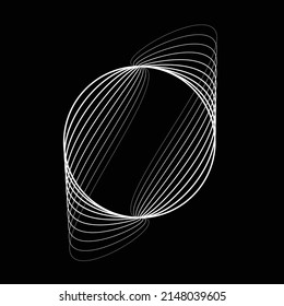 Lines in Circle Form . Spiral Vector Illustration .Technology round. Wave Logo . Design element . Abstract Geometric shape .