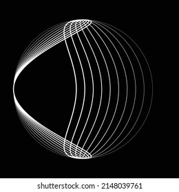 Lines in Circle Form . Spiral Vector Illustration .Technology round. Wave Logo . Design element . Abstract Geometric shape .