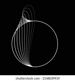 Lines in Circle Form . Spiral Vector Illustration .Technology round. Wave Logo . Design element . Abstract Geometric shape .